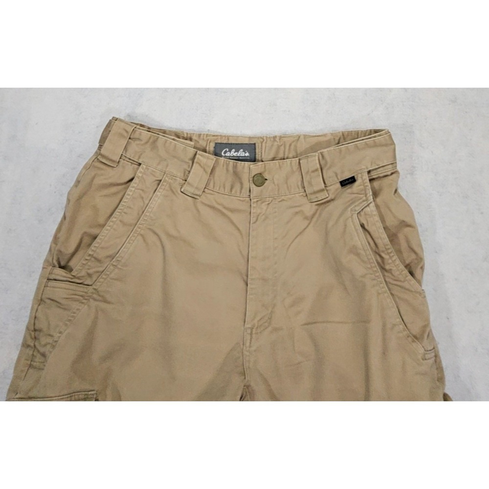 Cabelas Cargo Pants Mens 32X29 30 Tactical Utility Khaki Beige Relaxed Straight - Picture 2 of 12